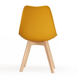 Scandinavian Padded Tulip Dining Chair with Beech Legs