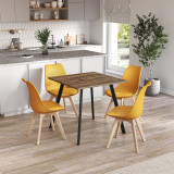 Scandinavian Padded Tulip Dining Chair with Beech Legs