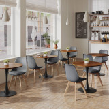 Scandinavian Padded Tulip Dining Chair with Beech Legs