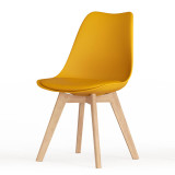 Scandinavian Padded Tulip Dining Chair with Beech Legs
