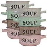 500ml Multicoloured Stoneware Ceramic Soup Bowls Set