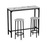 3pc Industrial Bar Table And Stools Set