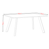 Modern Florence Dining Table and 6 Bergen Chairs Set