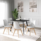Modern Florence Dining Table and 6 Bergen Chairs Set