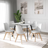 Modern Florence Dining Table and 6 Bergen Chairs Set