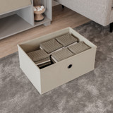Foldable Fabric Storage Box with Metal Eyelet Handle