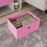 Foldable Fabric Storage Box with Metal Eyelet Handle
