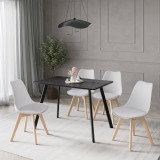 110cm Modern Florence Dining Table and 4 Bergen Chairs Set