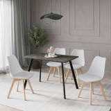 110cm Modern Florence Dining Table and 4 Bergen Chairs Set