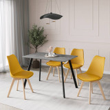 110cm Modern Florence Dining Table and 4 Bergen Chairs Set