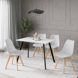 110cm Modern Florence Dining Table and 4 Bergen Chairs Set