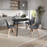 110cm Modern Florence Dining Table and 4 Bergen Chairs Set