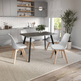 110cm Modern Florence Dining Table and 4 Bergen Chairs Set