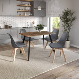 110cm Modern Florence Dining Table and 4 Bergen Chairs Set