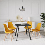 80cm Modern Florence Dining Table and 4 Bergen Chairs Set