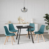 80cm Modern Florence Dining Table and 4 Bergen Chairs Set