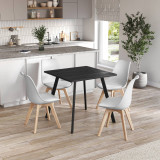 80cm Modern Florence Dining Table and 4 Bergen Chairs Set
