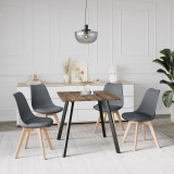 80cm Modern Florence Dining Table and 4 Bergen Chairs Set