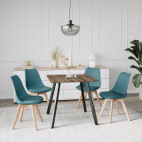 80cm Modern Florence Dining Table and 4 Bergen Chairs Set