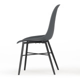 TROMSO Scandinavian Dining Chair Metal Legs