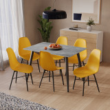 TROMSO Scandinavian Dining Chair Metal Legs