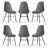 TROMSO Scandinavian Dining Chair Metal Legs