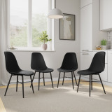 TROMSO Scandinavian Dining Chair Metal Legs