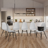 TROMSO Scandinavian Dining Chair Metal Legs