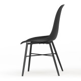 TROMSO Scandinavian Dining Chair Metal Legs