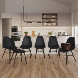 TROMSO Scandinavian Dining Chair Metal Legs
