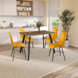TROMSO Scandinavian Dining Chair Metal Legs