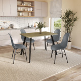TROMSO Scandinavian Dining Chair Metal Legs