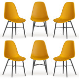 TROMSO Scandinavian Dining Chair Metal Legs