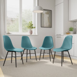TROMSO Scandinavian Dining Chair Metal Legs