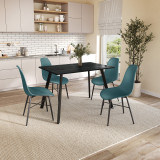 TROMSO Scandinavian Dining Chair Metal Legs