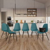 TROMSO Scandinavian Dining Chair Metal Legs