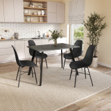 TROMSO Scandinavian Dining Chair Metal Legs