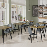 TROMSO Scandinavian Dining Chair Metal Legs