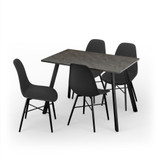 110cm Modern Florence Dining Table and 4 Tromso Chairs Set