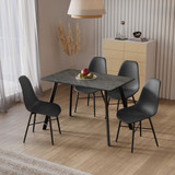 110cm Modern Florence Dining Table and 4 Tromso Chairs Set