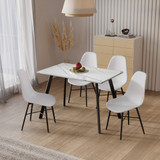 110cm Modern Florence Dining Table and 4 Tromso Chairs Set