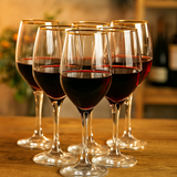 Pasabahce Large Gold Rim Wine Glasses (580ml)