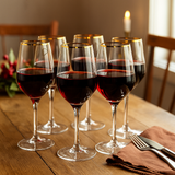 Pasabahce Large Gold Rim Wine Glasses (580ml)