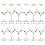 Pasabahce Large Gold Rim Wine Glasses (470ml)