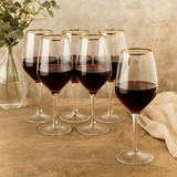 Pasabahce Large Gold Rim Wine Glasses (470ml)
