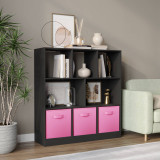 Asymmetrical 8 Cube Bookcase Unit w/ 3 Drawer Inserts