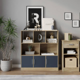 8 Cube Asymmetrical Storage Bookcase and Shelving Unit