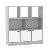 8 Cube Asymmetrical Storage Bookcase and Shelving Unit