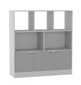8 Cube Asymmetrical Storage Bookcase and Shelving Unit