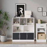 8 Cube Asymmetrical Storage Bookcase and Shelving Unit